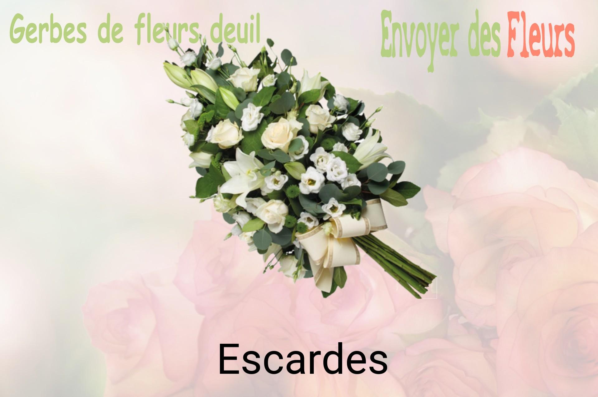 Gerbe de fleurs de deuil livrée à Escardes